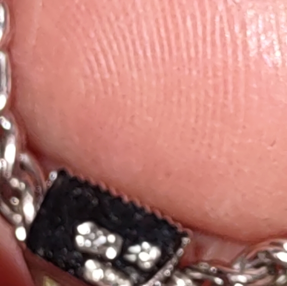 Gorgeous sterling silver chain with cubic zirconia diamonds - Picture 5 of 10